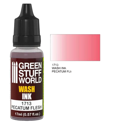 Green Stuff World for Models and Miniatures Wash Ink Pecatum Flesh 1713