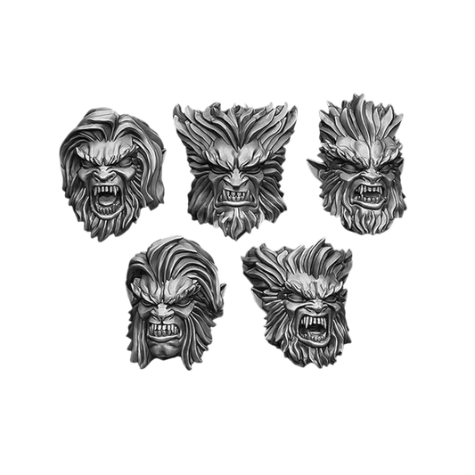 Green Stuff World for Models and Miniatures Werewolf Heads S360