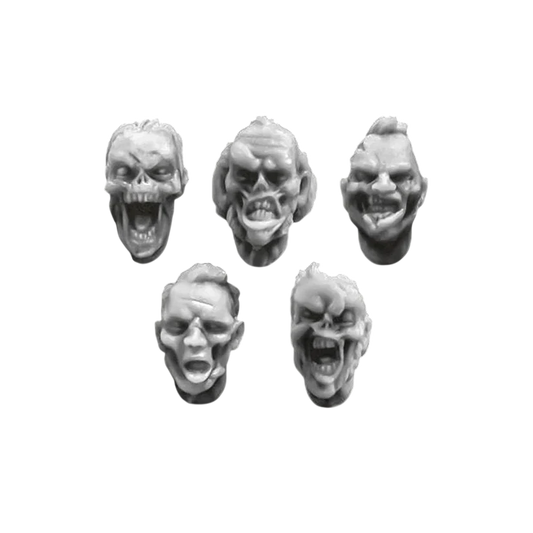 Green Stuff World for Models and Miniatures Zombie Heads v2 S088