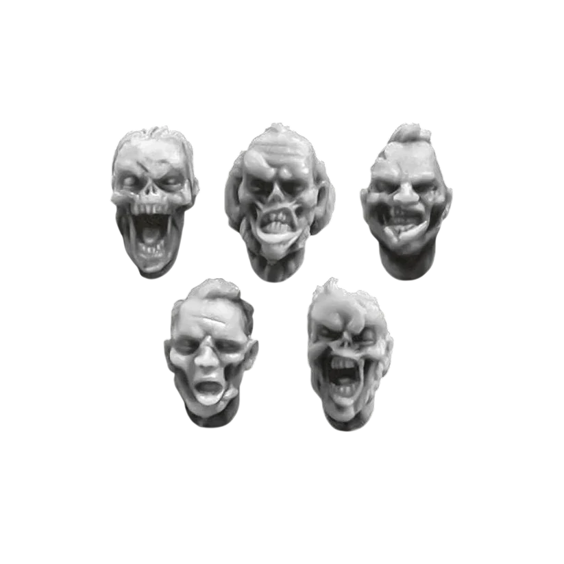 Green Stuff World for Models and Miniatures Zombie Heads v2 S088