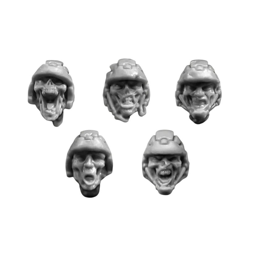 Green Stuff World for Models and Miniatures Zombie Troopers Heads S060