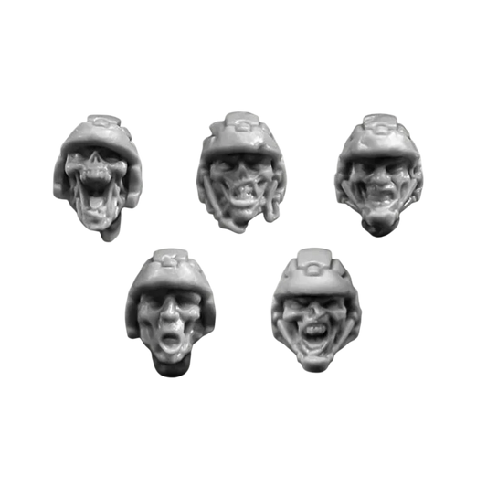 Green Stuff World for Models and Miniatures Zombie Troopers Heads S060