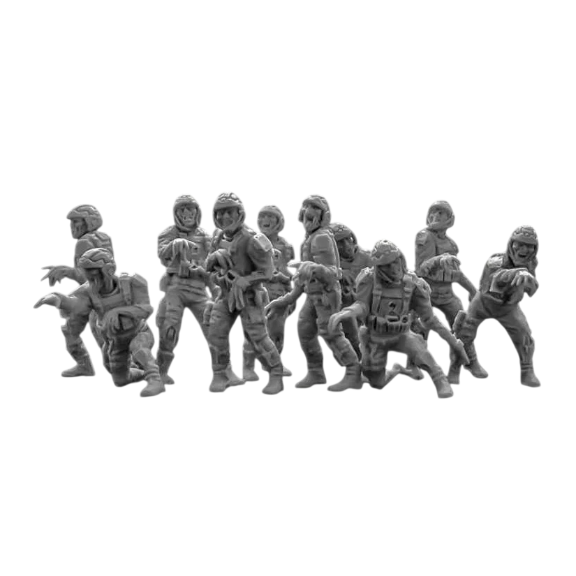 Green Stuff World for Models and Miniatures Zombie Troopers X012