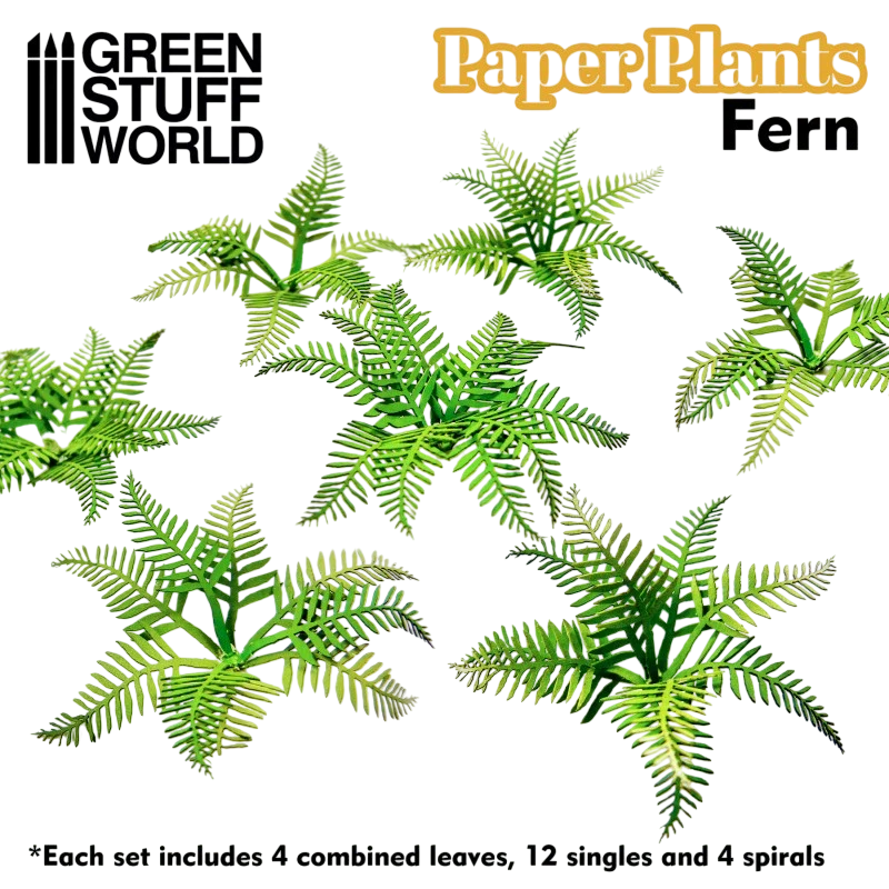 Green Tuff World Paper Plants - Fern 10363
