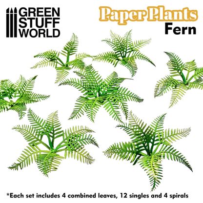 Green Tuff World Paper Plants - Fern 10363