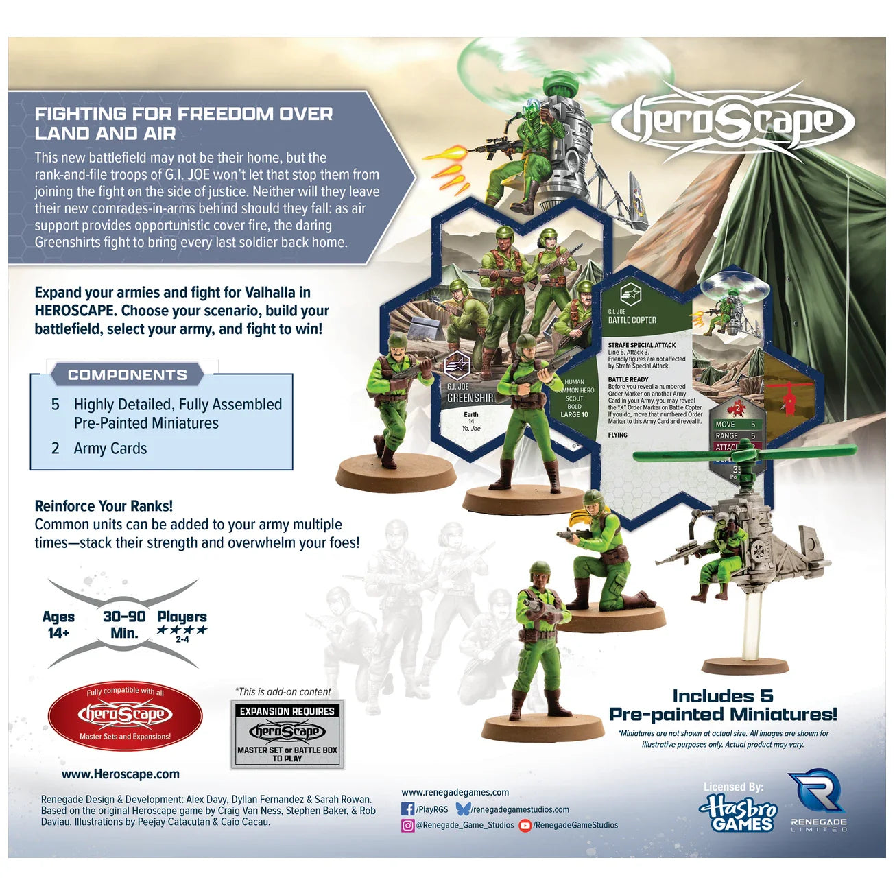 Greenshirts & Battle Copter Army Expansion (Prepainted) (New in Box)