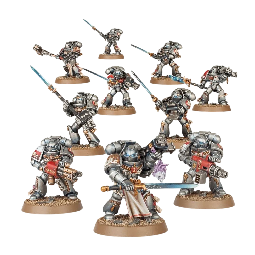 Grey Knights Strike Squad (10 models) (Custom Painted) (Assembled)