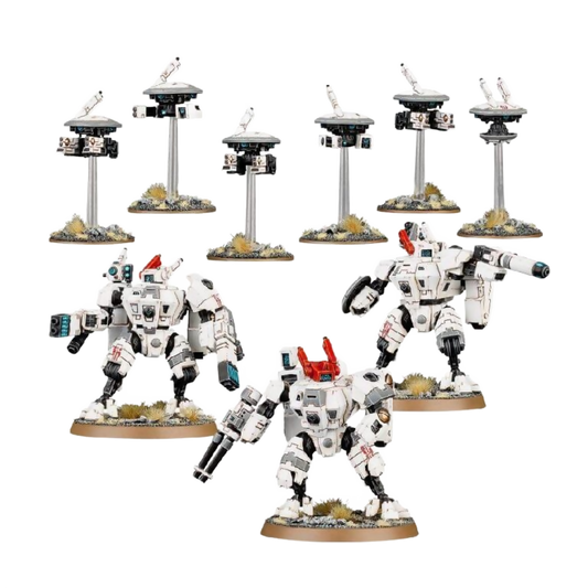 XV8 Crisis Battlesuit Team (Custom Painted) (Assembled) From Warhammer 40k on Wargame Trader