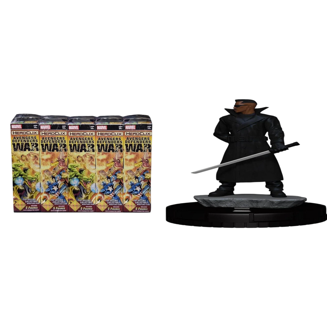 HeroClix Avengers/Defenders War Booster Brick + Wheels of Vengeance OP Kit (Play All Summer Bundle) (Prepainted)