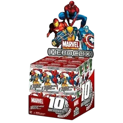 HeroClix Marvel 10th Anniversary 24 ct. Countertop Display (Prepainted)