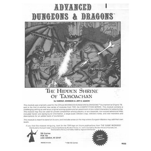 Hidden Shrine of Tamoachan (Advanced Dungeons & Dragons Module C1) (1980)