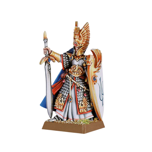 High Elf Hero with Sword and Shield (Custom Painted) (Assembled)