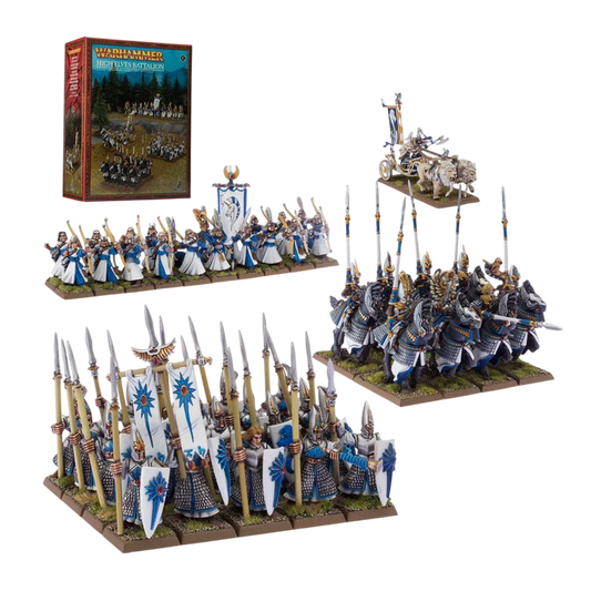 High Elves Battalion (Unpainted) (Assembled)