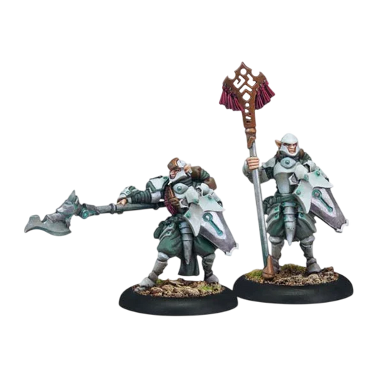 Houseguard Halberdier Officer and Standard Bearer (Unpainted) (Assembled)