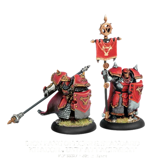 Iron Fang Pikemen Officer & Standard Bearer (Custom Painted) (Assembled)