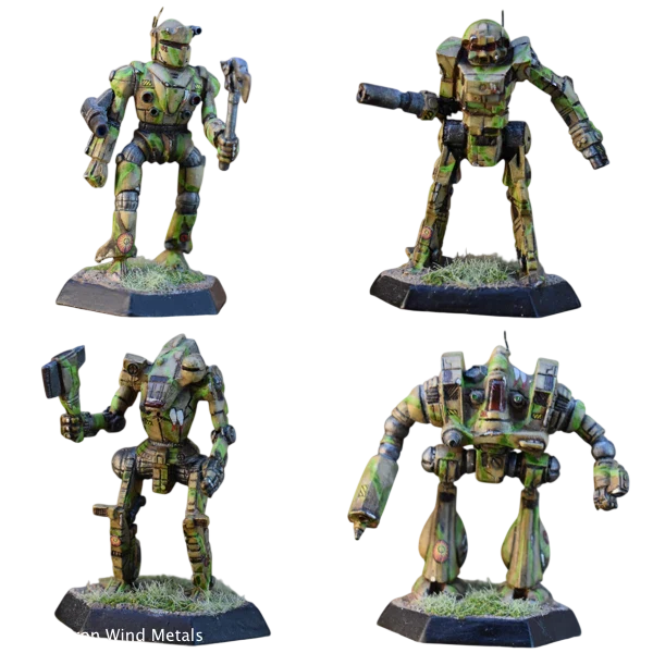 Iron Wind Metals Sword and Dragon Mech Pack I (Custom Painted) (Assembled)