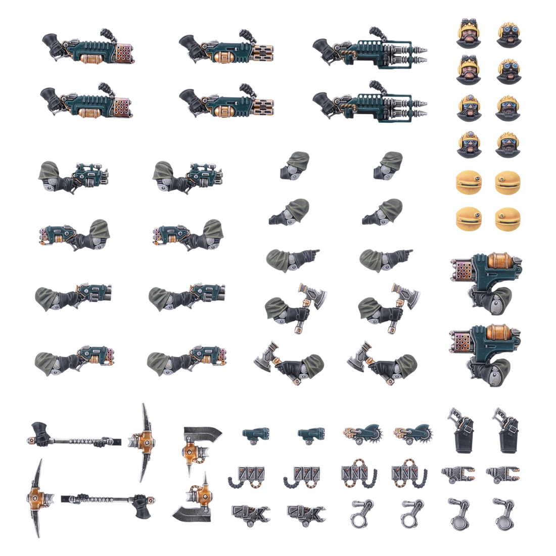 Ironhead Squat Prospectors Weapons & Upgrades (Unpainted) (Assembled)