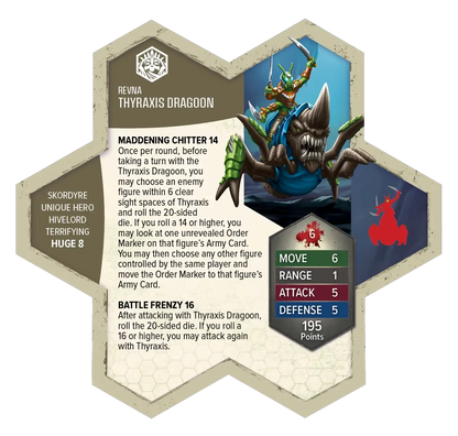 Thyraxis Dragoon New in Box Unpainted Miniature's Army Card From Heroscape Promos: Rising Tide on Wargame Trader