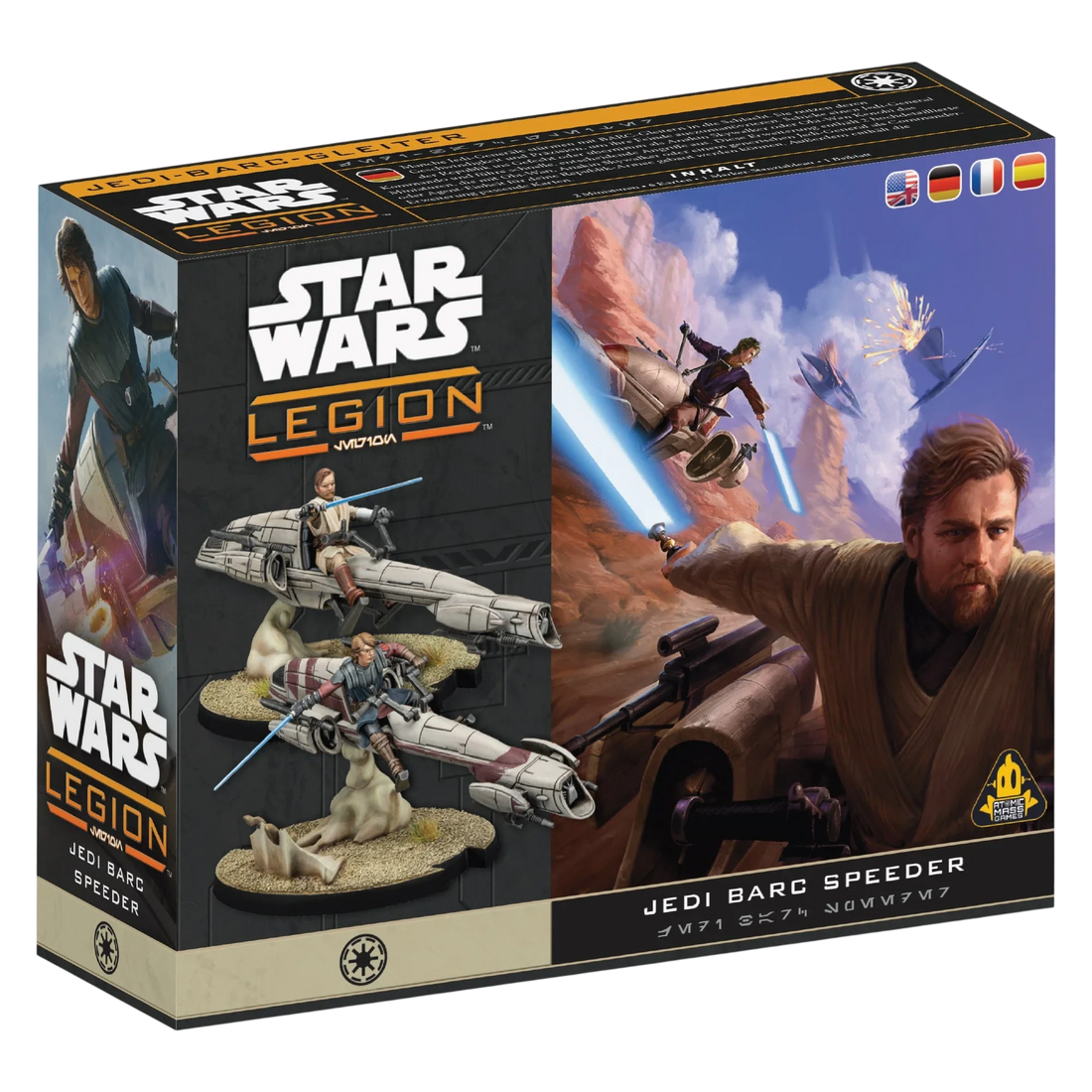 Jedi General on BARC Speeder (Unpainted) (Assembled)