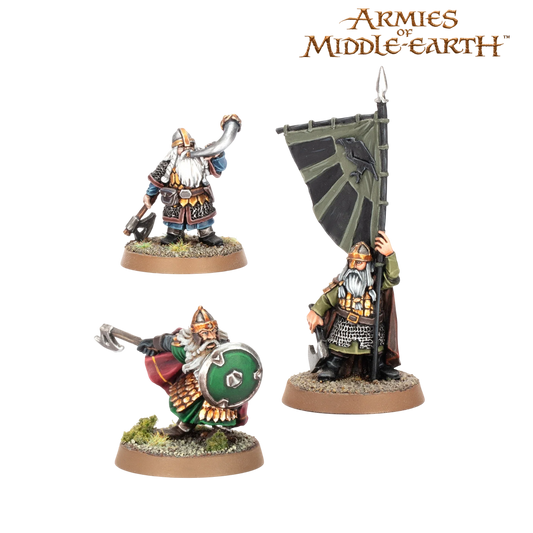 Khazad-dûm™ Dwarven Commanders (Custom Painted) (Assembled)