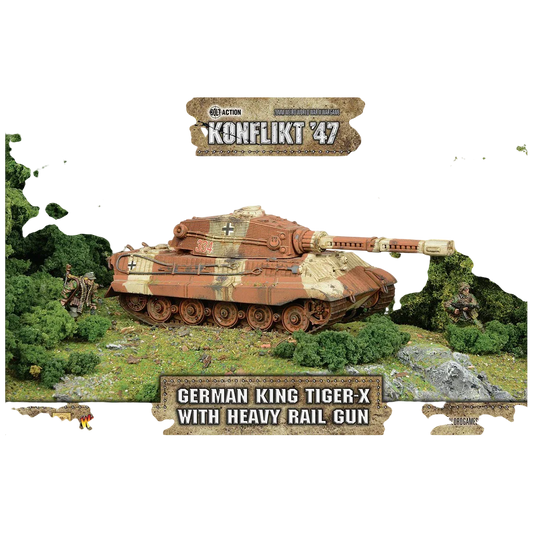 King Tiger-X with heavy rail gun (New on Sprue)