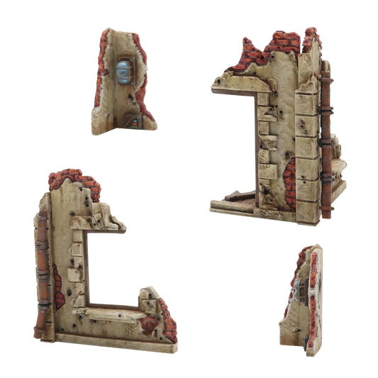Konflikt '47 Ruined Building (Custom Painted) (Assembled)