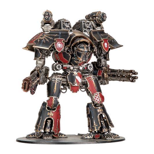 Legions Imperialis: Warlord Titan with Volkite Destructor and Macro-Gatling Blaster (Custom Painted) (Assembled)