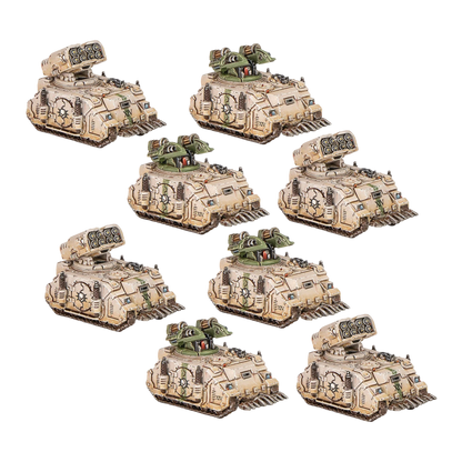 Legions Imperialis: Whirlwind and Scorpius Missile Tank Squadrons (Custom Painted) (Assembled)