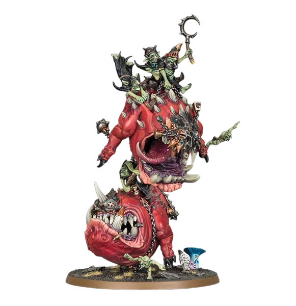 Loonboss on Mangler Squigs (Unpainted) (Assembled)