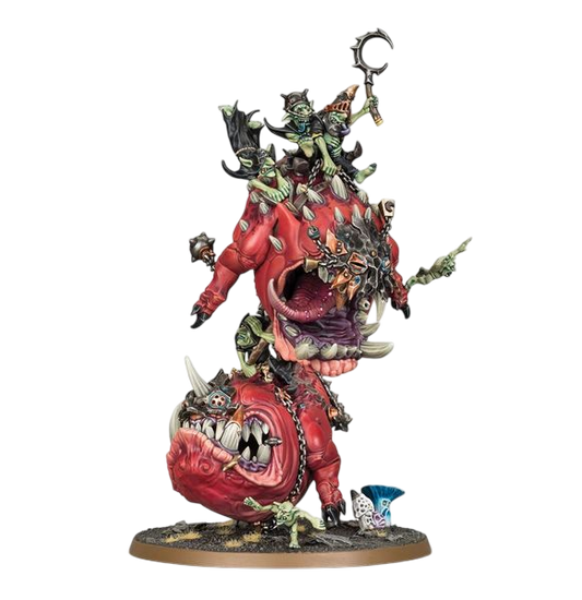 Loonboss on Mangler Squigs (Unpainted) (Assembled)