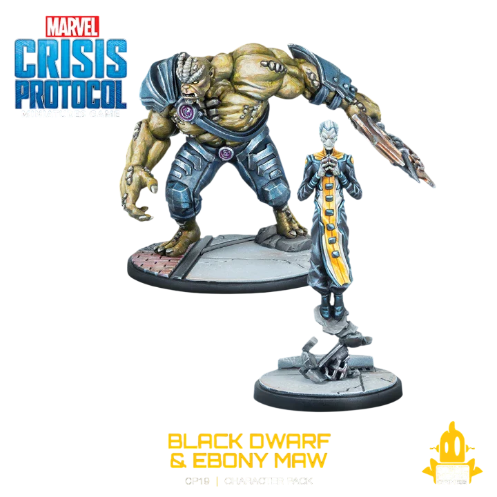 Marvel: Crisis Protocol - Black Dwarf & Ebony Maw (Custom Painted) (Assembled)