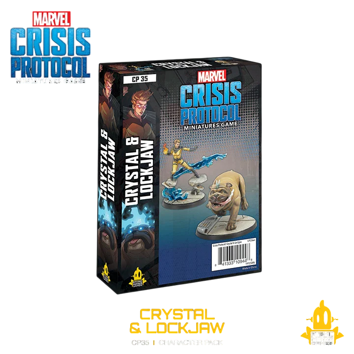 Marvel: Crisis Protocol - Crystal & Lockjaw (Unpainted) (Assembled)