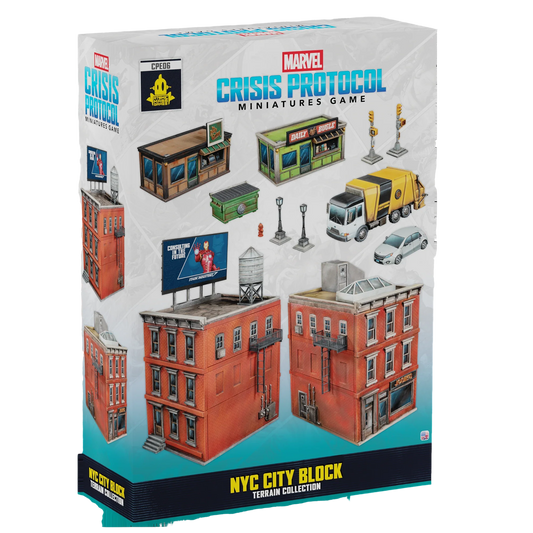 Marvel: Crisis Protocol - NYC City Block Terrain Collection (Custom Painted) (Assembled)