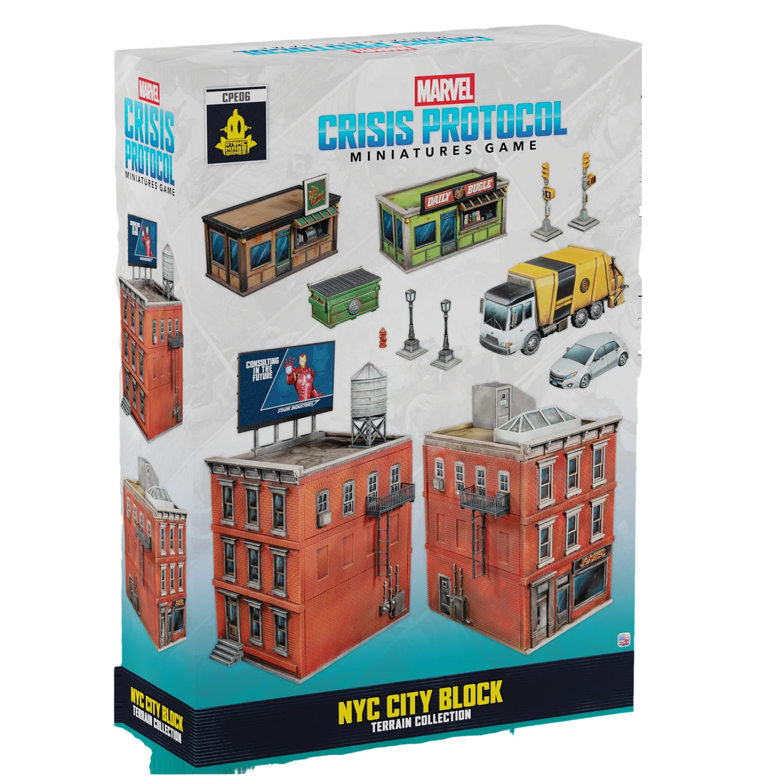 Marvel: Crisis Protocol - NYC City Block Terrain Collection (Unpainted) (Assembled)