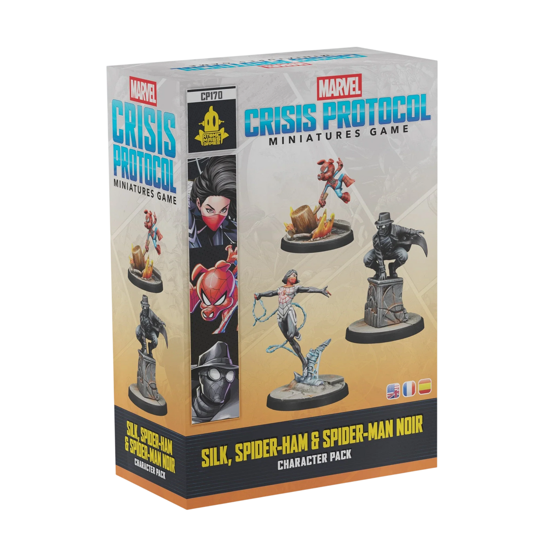 Marvel: Crisis Protocol - Silk, Spider-Ham & Spider-Man Noir (Custom Painted) (Assembled)