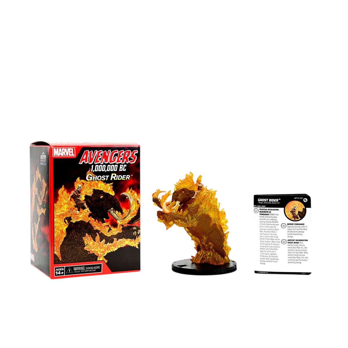 Marvel HeroClix: Avengers 1,000,000 BC Ghost Rider & Mammoth Colossal Figure (Prepainted)