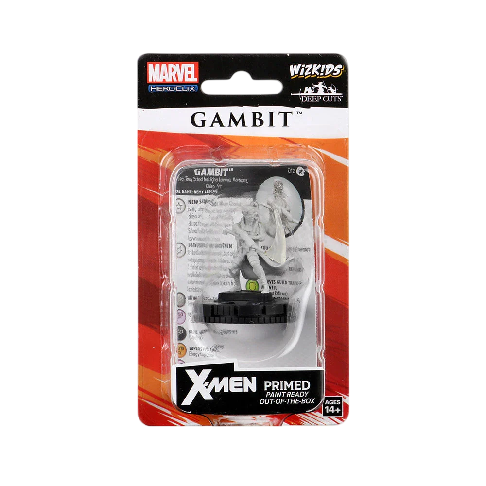 Marvel HeroClix Deep Cuts Unpainted Miniatures: Gambit (Unpainted) (Assembled)