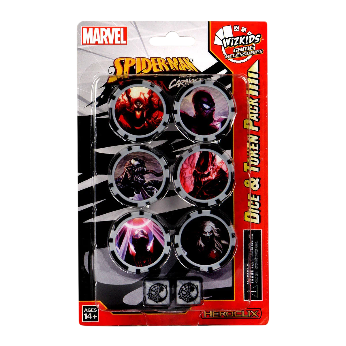 Marvel HeroClix: Spider-Man and Venom Absolute Carnage Dice & Token Pack (New in Box)