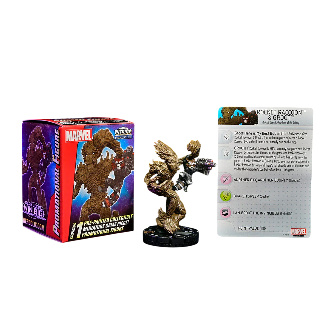 Marvel Heroclix: Rocket Raccoon & Groot: Promo Figure (Prepainted)
