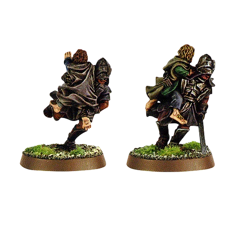 Merry, Pippin & Uruk-hai (Amon Hen) (Custom Painted) (Assembled)