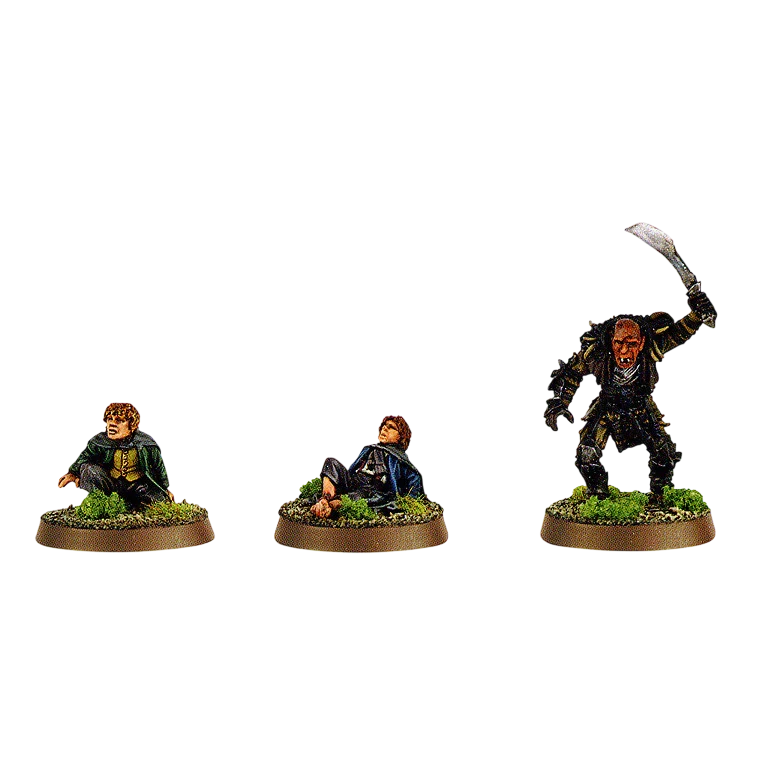 Merry, Pippin vs Grishnakh (Custom Painted) (Assembled)