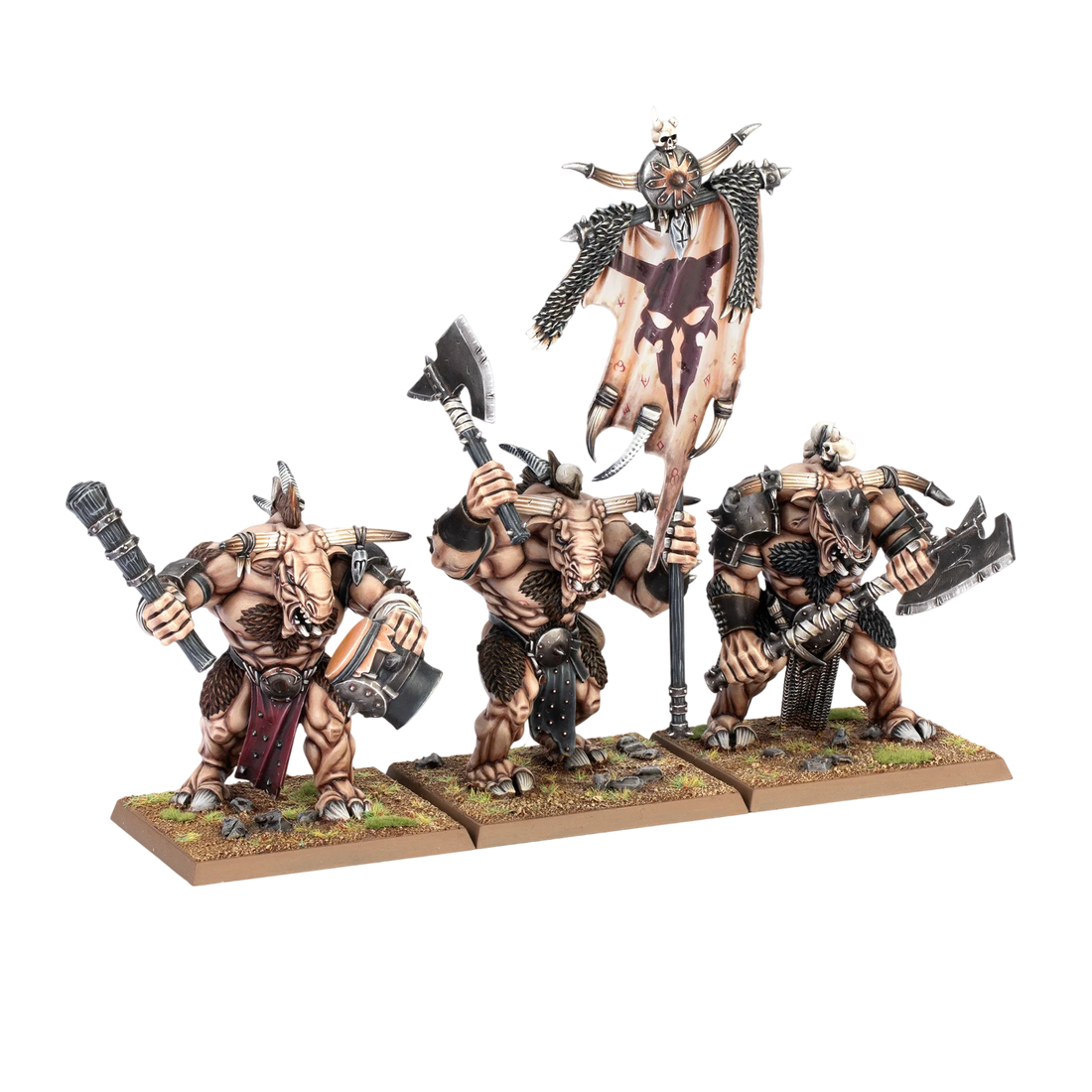 Minotaur Herd (Unpainted) (Assembled) from Warhammer: The Old World
