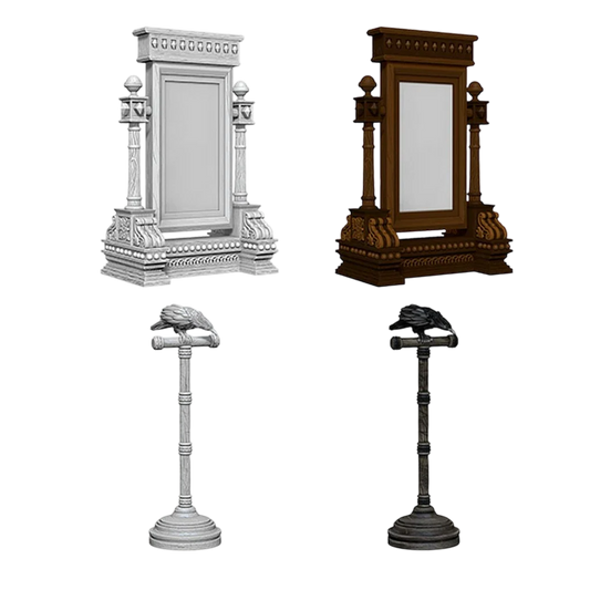Mirror & Bird on Stand (Custom Painted)