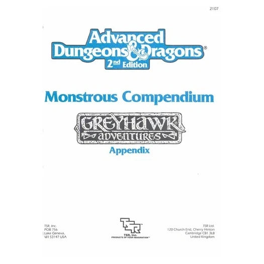 Monstrous Compendium (1990)