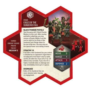 Exiles of the Sundered Sea Custom Painted Miniatures' Army Card From Heroscape Master Set: Age of Annihilation on Wargame Trader