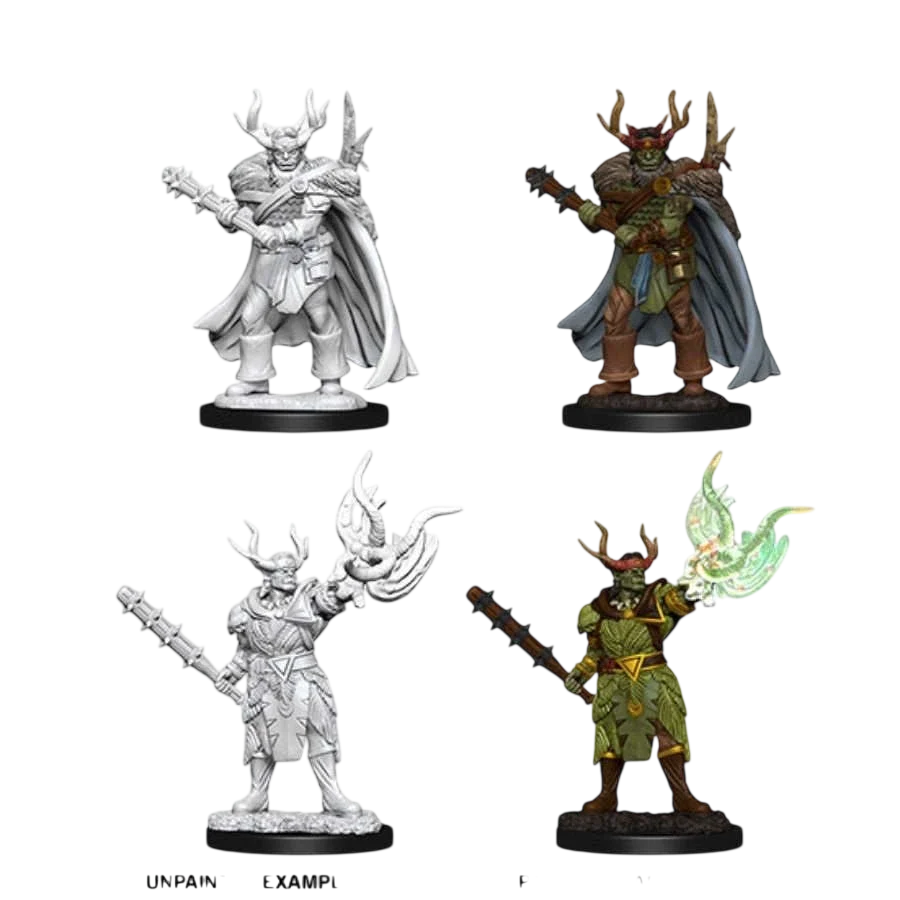 Pathfinder Battles Deep Cuts: Male Half-Orc Druid (Unpainted)