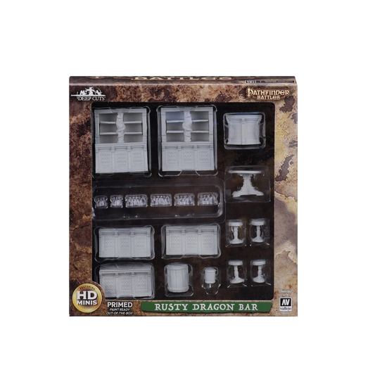 Pathfinder Battles Deep Cuts Unpainted Miniatures: Rusty Dragon Bar (New in Box)