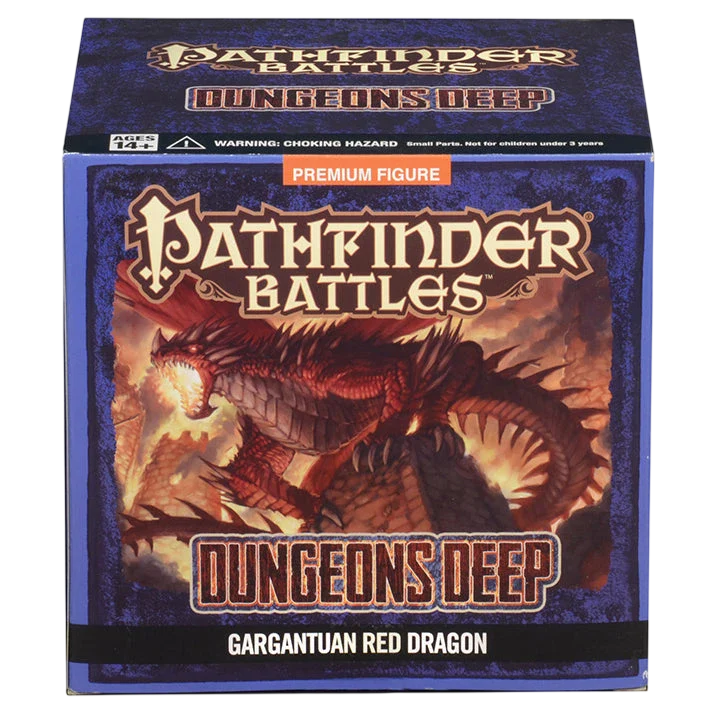 Pathfinder Battles: Dungeons Deep: Gargantuan Red Dragon (Prepainted)