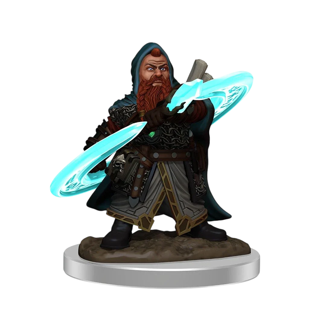 Pathfinder Battles: Premium Painted Figure: Male Dwarf Sorcerer (Prepainted)