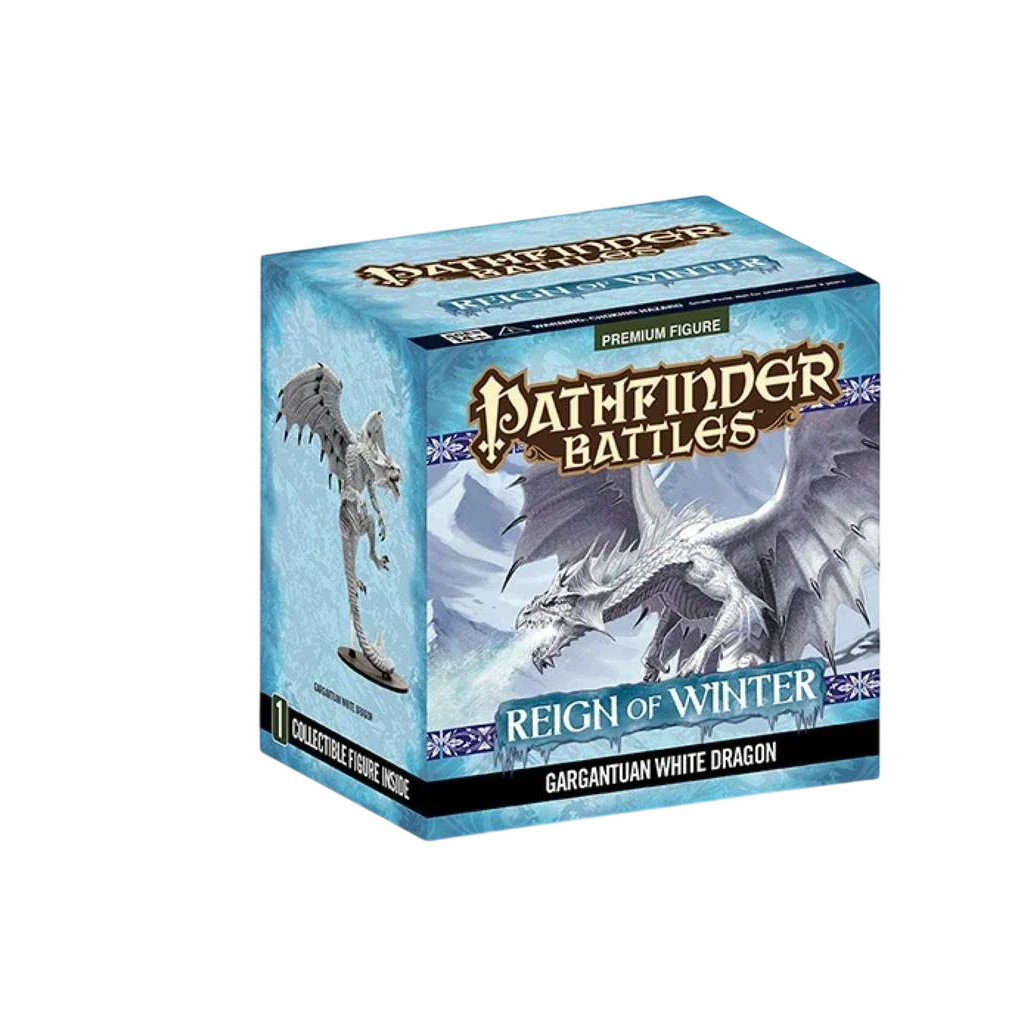 Pathfinder Battles: Reign of Winter: Gargantuan White Dragon (Prepainted)